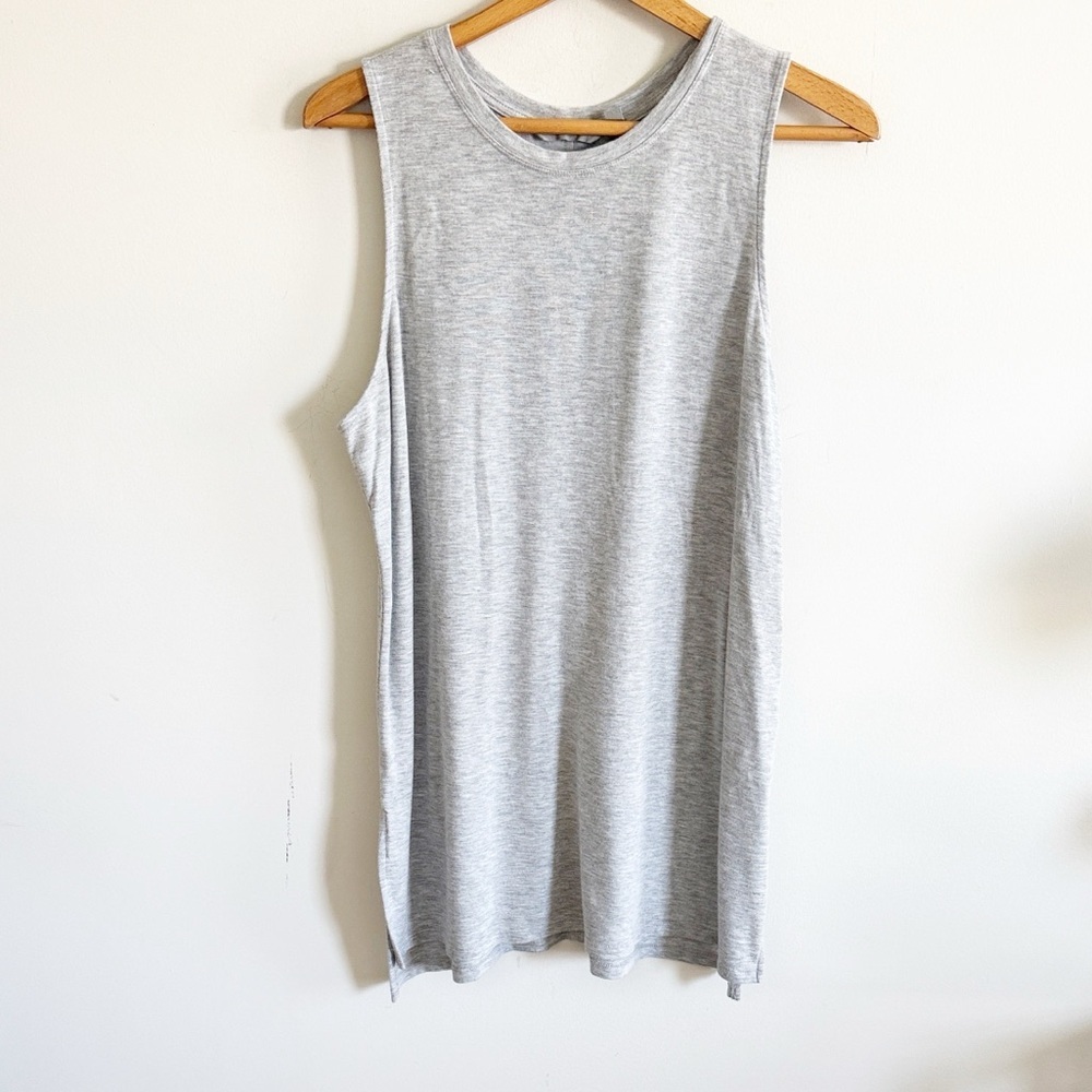 Athleta Light Gray Muscle Tank Top